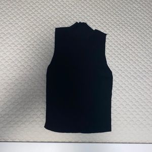 Mock neck ribbed top